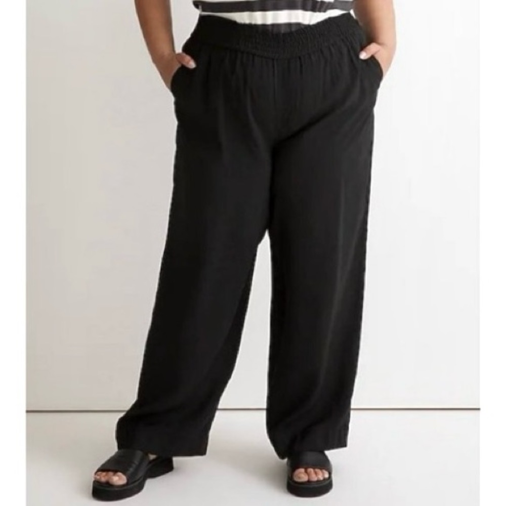 Madewell Plus Drapeweave Carley Wide-Leg Pants Women’s Size 2X Pull On P…